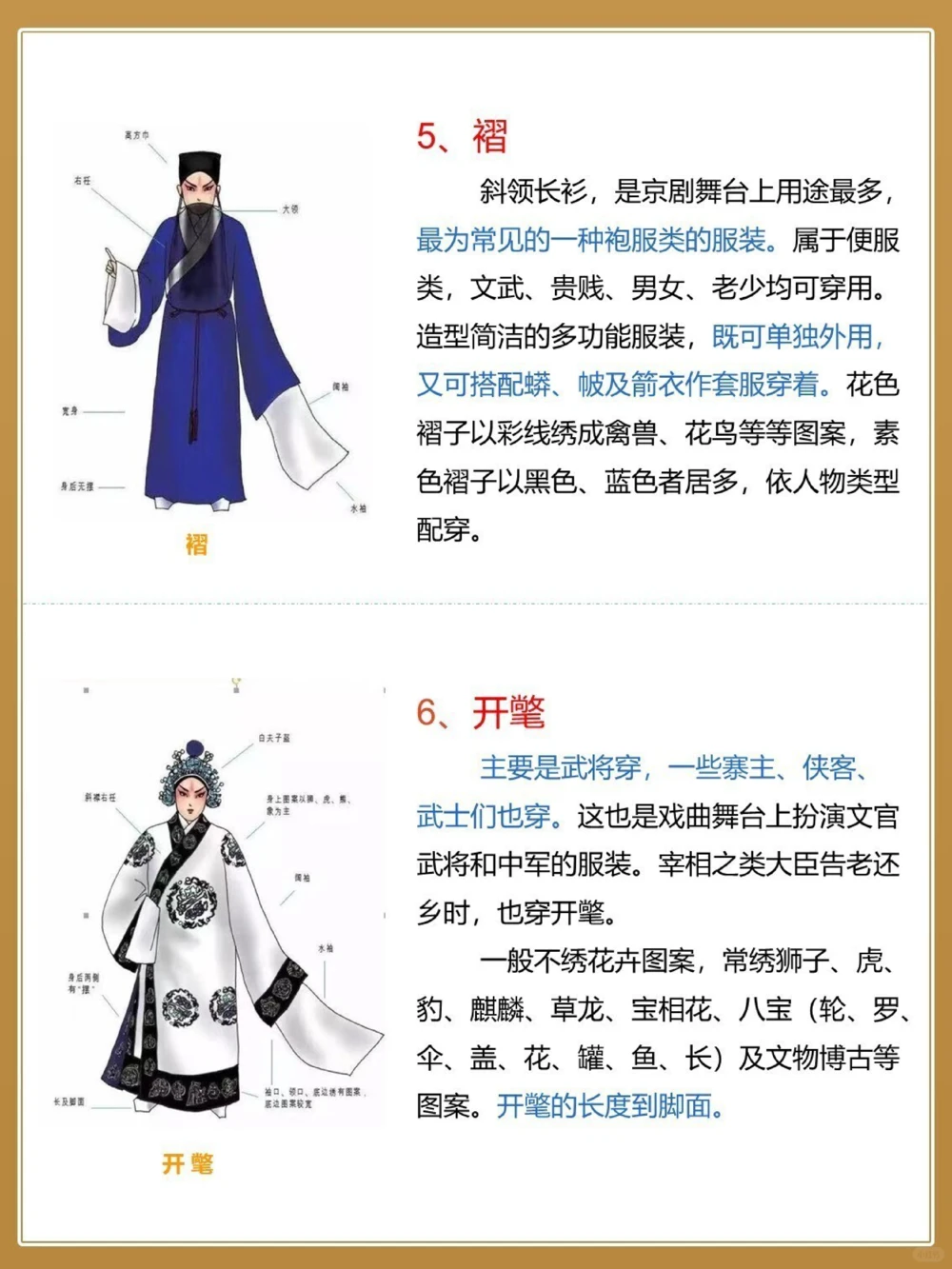 涨知识｜常见京剧服饰科普_中小学精品资料(高清可打印)_常识知识大全集140份高清资料整理版