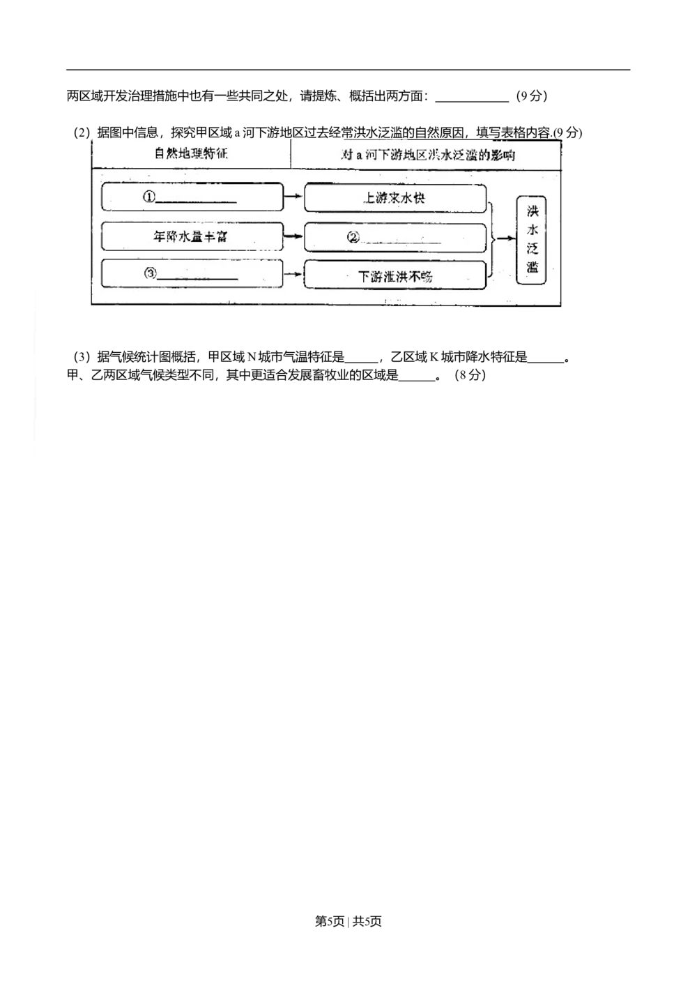 2009年高考地理试卷（天津）（空白卷）_地理历年高考真题_新&middot;Word版2008-2025&middot;高考地理真题_地理（按试卷类型分类）2008-2025_自主命题卷&middot;地理（2008-2025）_天津自主命题&middot;地理（2008-2024）
