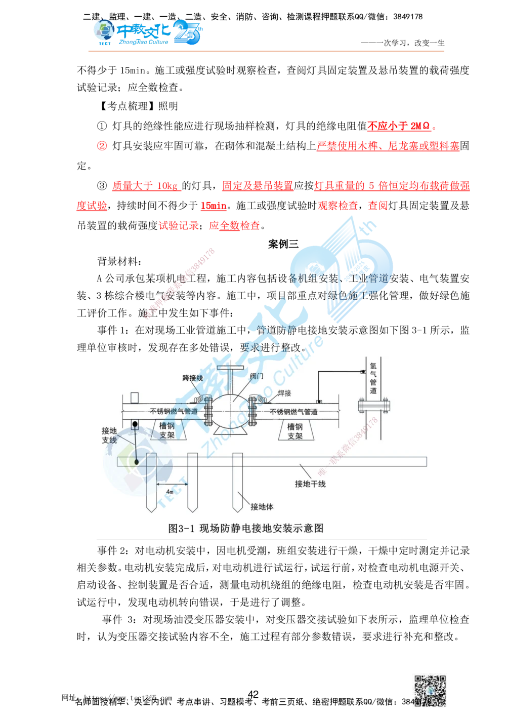 01.25一建机电实务-案例冲刺课（打印版）_2026年一级建造师_2026年一建机电_2025年一建机电SVIP_04-冲刺串讲✿考点强化✿小灶集训_46-机电《冲刺面授班》刘建军ZJ_课程讲义