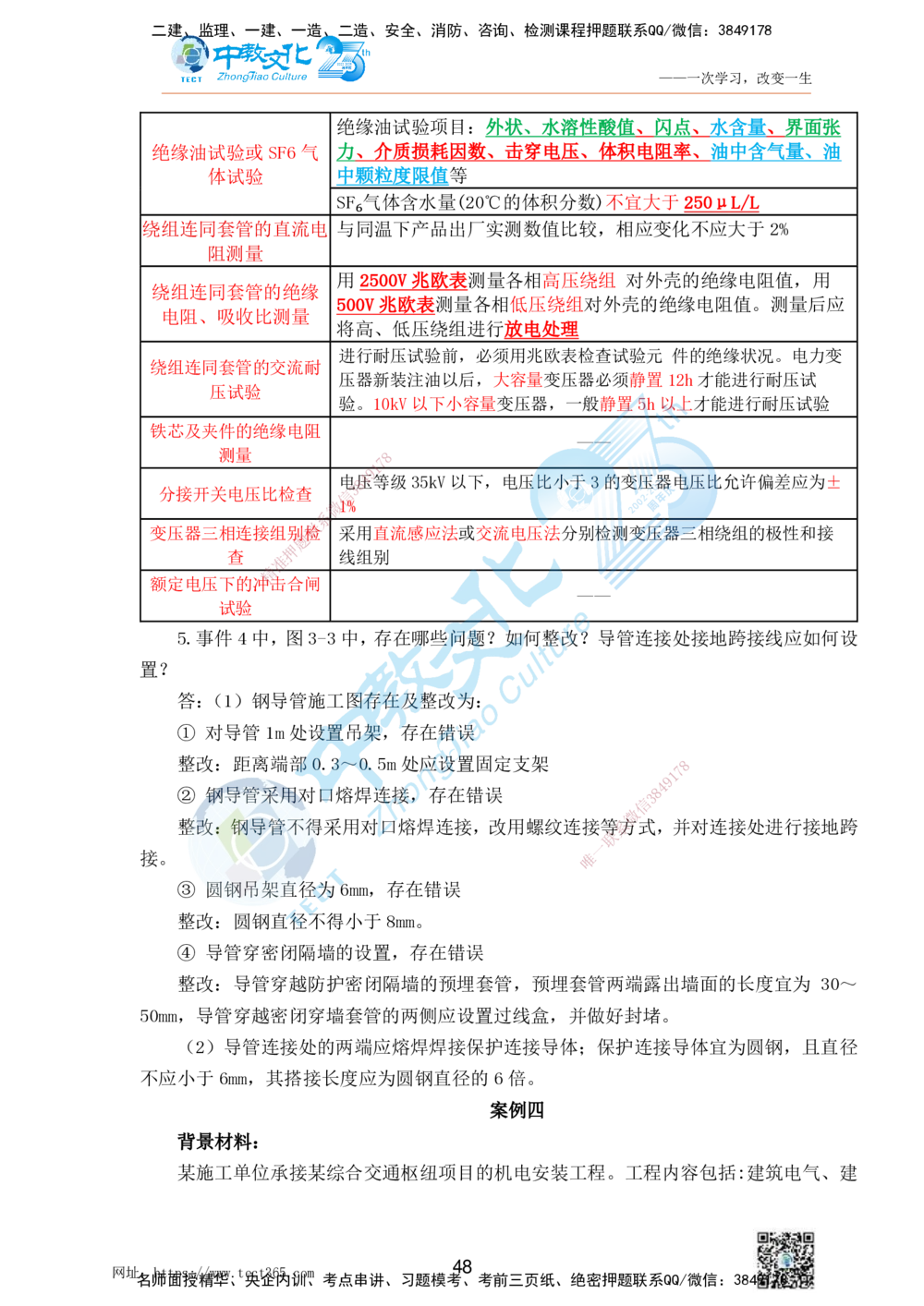 01.25一建机电实务-案例冲刺课（打印版）_2026年一级建造师_2026年一建机电_2025年一建机电SVIP_04-冲刺串讲✿考点强化✿小灶集训_46-机电《冲刺面授班》刘建军ZJ_课程讲义