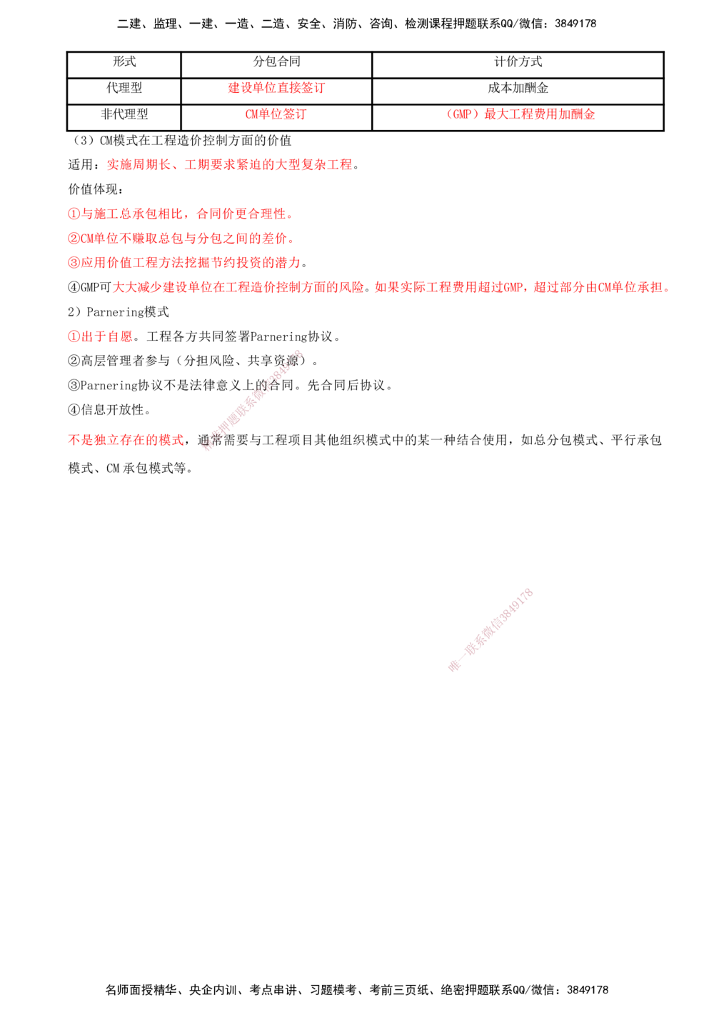 02-第1章-建设工程项目组织、规划与控制（二）_2026年一级建造师_2026年一建管理_2025年一建管理SVIP_04-冲刺串讲✿考点强化✿小灶集训_15-管理《冲刺串讲班》王少杰CSW_讲义