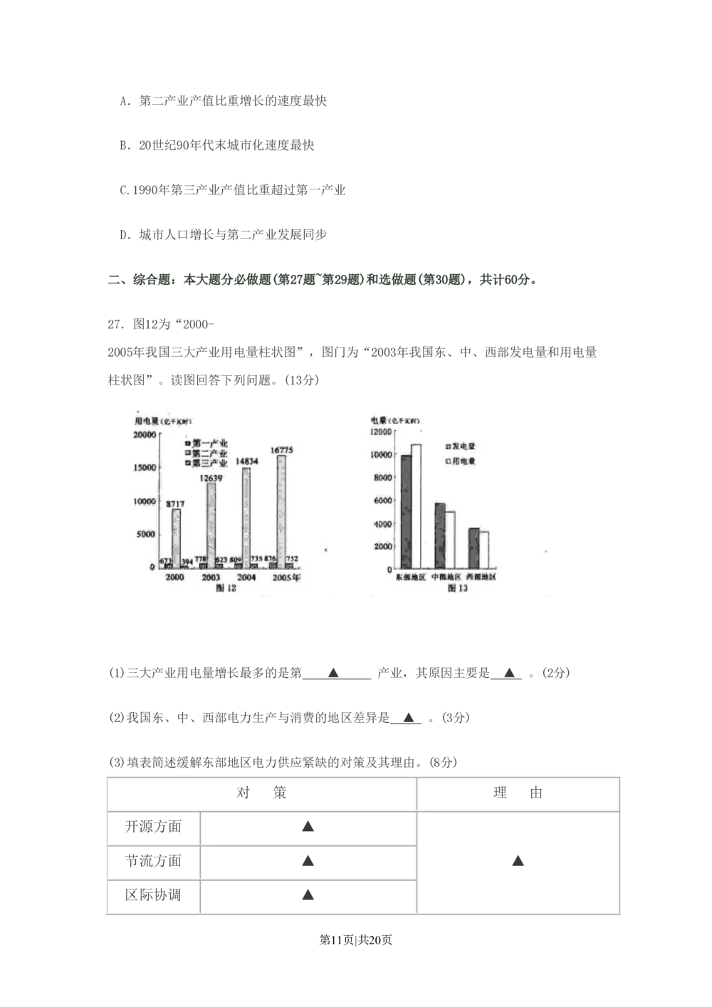 2008年高考地理试卷（江苏）（解析卷）_地理历年高考真题_新&middot;PDF版2008-2025&middot;高考地理真题_地理（按省份分类）2008-2025_2008-2025&middot;（江苏）地理高考真题