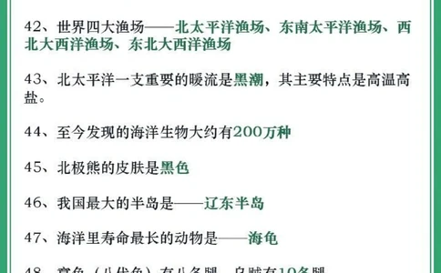 百科知识-海洋篇│100个知识点快问快答_中小学精品资料(高清可打印)_百科知识大全集312份高清资料整理版