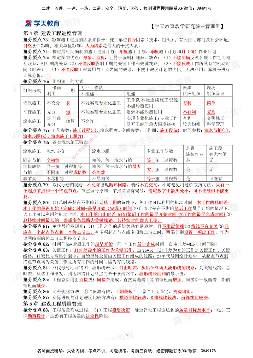 01.2025一建《管理》考前10页纸（完整版）_2026年一级建造师_2026年一建管理_2025年一建管理SVIP_05-考前密训✿央企特训✿机构普押_27-管理《考前十页纸》XT