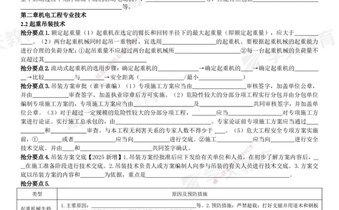 01.2025一建《机电》考前10页纸（填空版）_2026年一级建造师_2026年一建机电_2025年一建机电SVIP_05-考前密训✿央企特训✿机构普押_22-机电《考前十页纸》XT