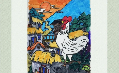 看画猜诗一只大公鸡_中小学精品资料(高清可打印)_古诗词大全集281份高清资料整理版