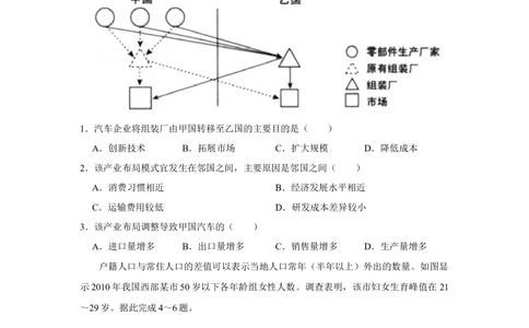 2020年高考地理试卷（新课标Ⅲ）（空白卷）_历年高考真题合集_地理历年高考真题_新&middot;Word版2008-2025&middot;高考地理真题_地理（按省份分类）2008-2025_2008-2025&middot;（西藏）地理高考真题