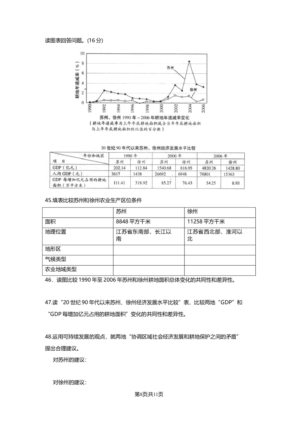 2009年高考地理试卷（上海）（空白卷）_地理历年高考真题_新&middot;Word版2008-2025&middot;高考地理真题_地理（按省份分类）2008-2025_2008-2021,2025&middot;（上海）地理高考真题
