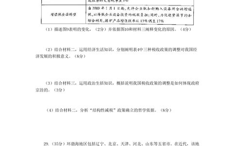 2009年高考生物政治（山东）（空白卷）_政治历年高考真题_新&middot;PDF版2008-2025&middot;高考政治真题_政治（按年份分类）2008-2025_2009&middot;政治高考真题
