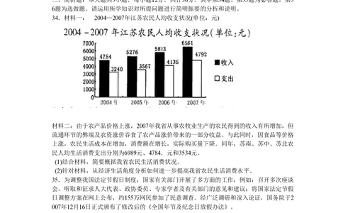 2008年高考生物政治（江苏）（空白卷）_政治历年高考真题_新&middot;PDF版2008-2025&middot;高考政治真题_政治（按试卷类型分类）2008-2025_自主命题卷&middot;政治（2008-2025）_江苏自主命题&middot;政治（2008-2025）