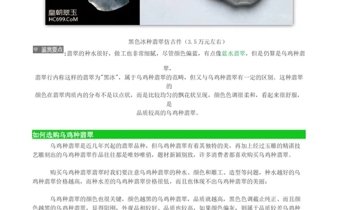 乌鸡种翡翠_X018-玉石珠宝鉴定教程最新合集_8、玉石翡翠鉴定与投资电子资料_赌石专题