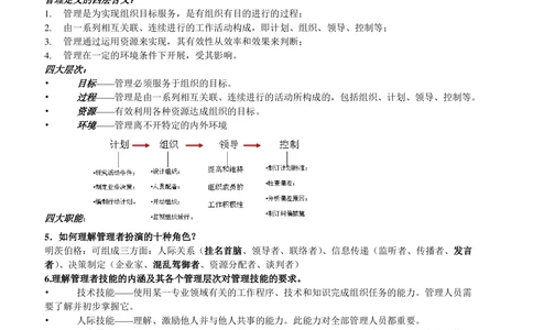 2-1-市场类专业知识点--管理学复习知识点讲义整理_三桶油_中国石油_中石油笔试(1)_3、中国石油招聘笔试知识点(5份）（专业知识部分）