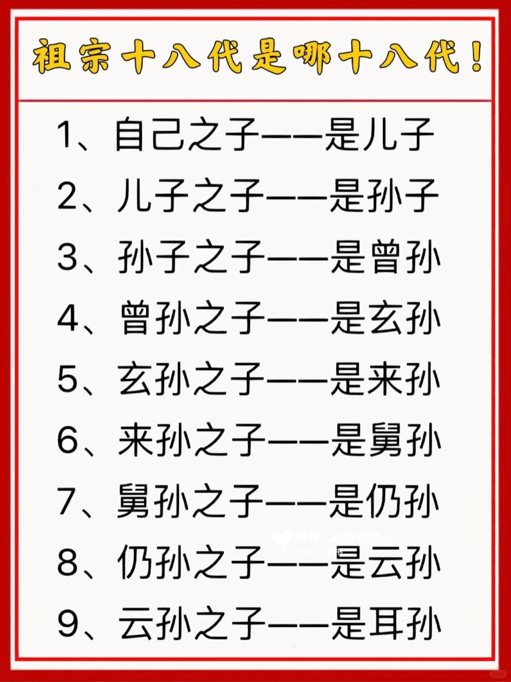 祖宗十八代是哪十八代，您知道吗？_中小学精品资料(高清可打印)_常识知识大全集140份高清资料整理版
