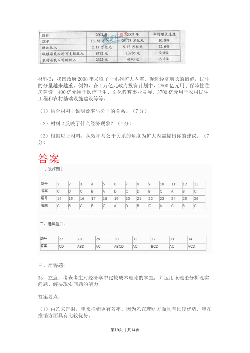 2009年高考政治试卷（广东）（解析卷）_政治历年高考真题_新&middot;Word版2008-2025&middot;高考政治真题_政治（按省份分类）2008-2025_2008-2025&middot;（广东）政治高考真题