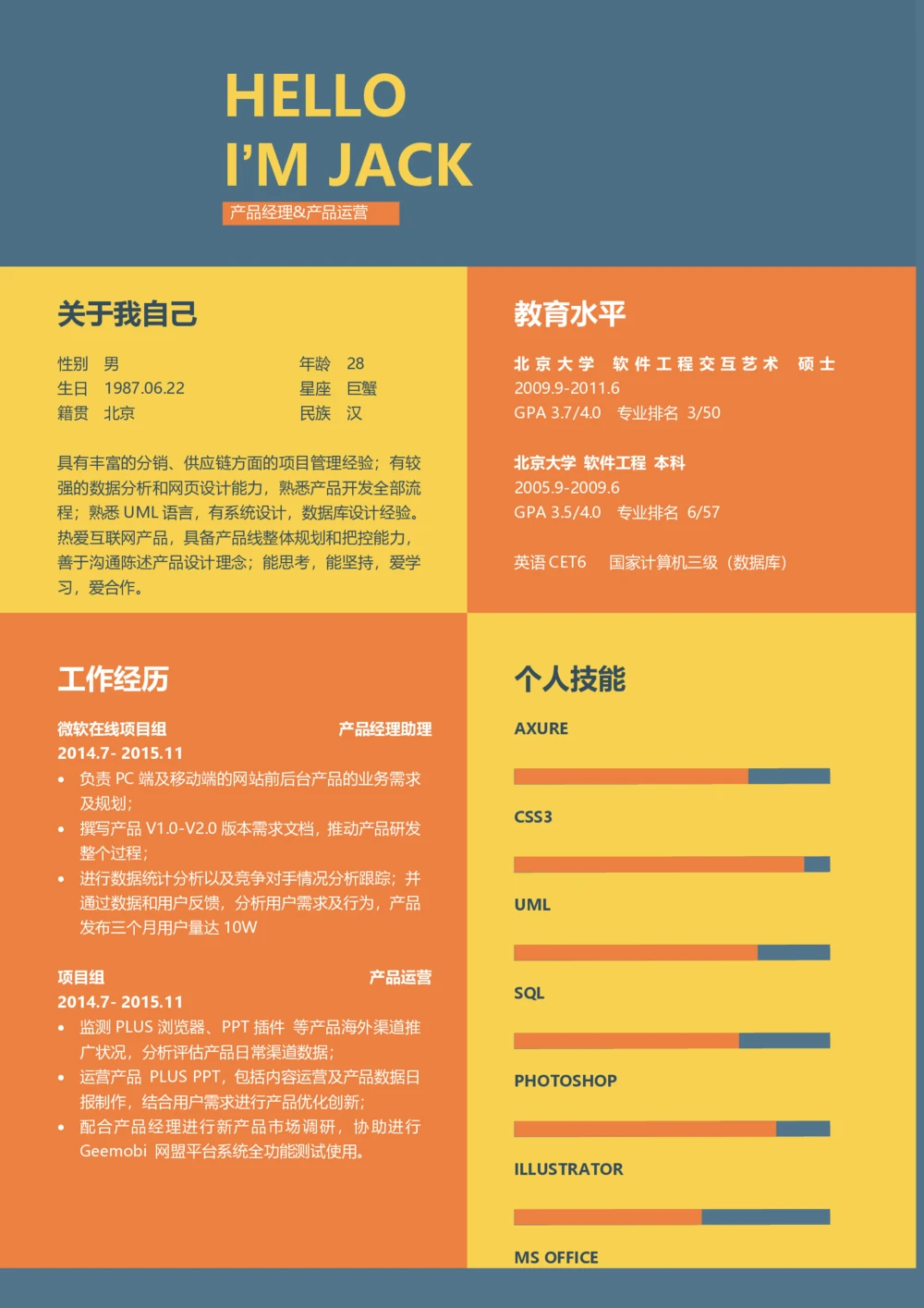 51_26考研复试_10考研复试资料25_2025考研复试简历124款_106单页简历模板