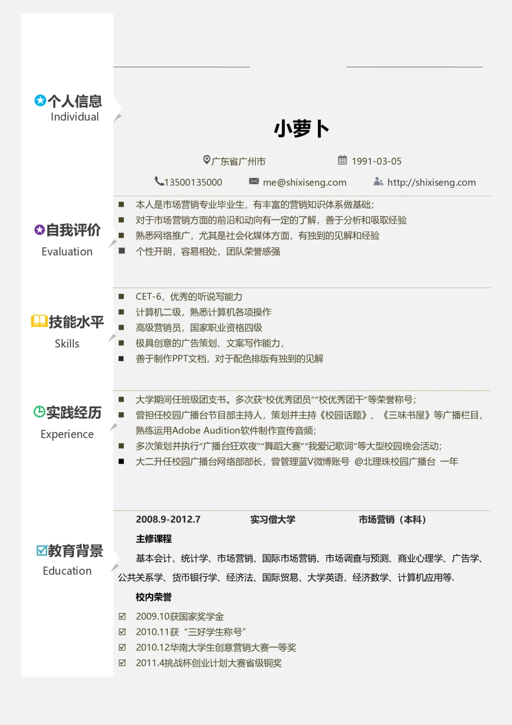 36_26考研复试_复试真题、简历模板、补充资料（旧版资料）_考研复试简历124款_106单页简历模板