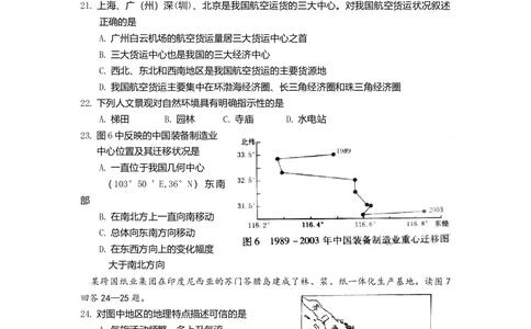 2008年高考地理试卷（广东）（空白卷）_地理历年高考真题_新&middot;Word版2008-2025&middot;高考地理真题_地理（按试卷类型分类）2008-2025_自主命题卷&middot;地理（2008-2025）