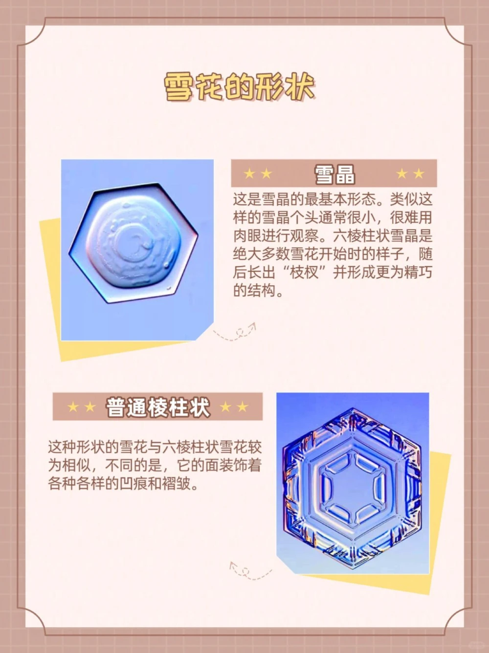 涨知识，神奇雪花小知识&mdash;&mdash;雪花的形状！_中小学精品资料(高清可打印)_常识知识大全集140份高清资料整理版