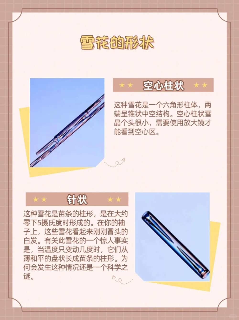 涨知识，神奇雪花小知识&mdash;&mdash;雪花的形状！_中小学精品资料(高清可打印)_常识知识大全集140份高清资料整理版