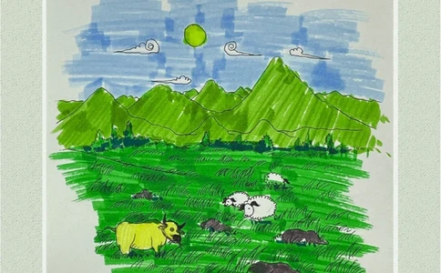 看画猜诗今天也是一首耳熟能详的民歌哦_中小学精品资料(高清可打印)_古诗词大全集281份高清资料整理版