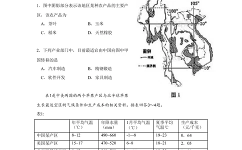 2008年高考地理试卷（山东）（解析卷）_地理历年高考真题_新&middot;Word版2008-2025&middot;高考地理真题_地理（按年份分类）2008-2025_2008&middot;地理高考真题