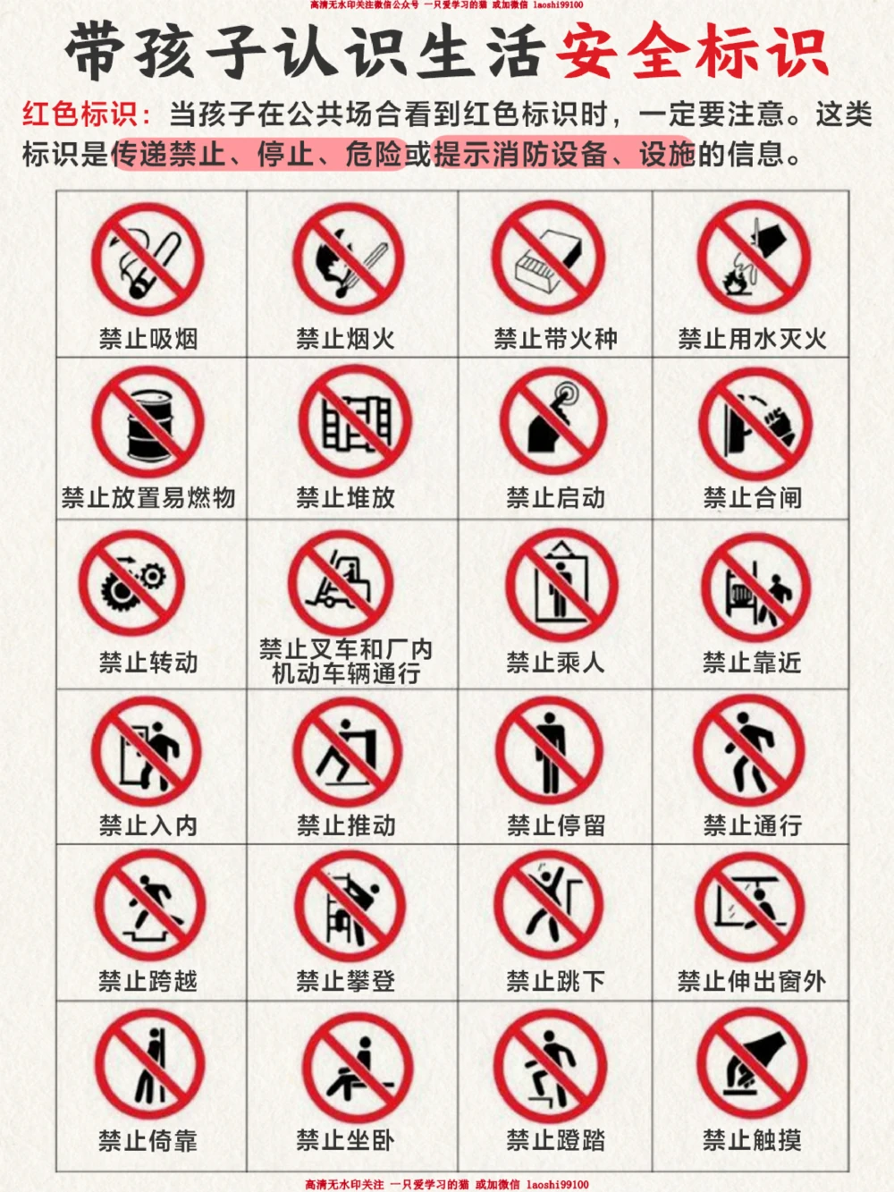 这些生活安全表示一定要让孩子认识_2025抖音最火小学全科全年级资料大全集超完整版_小学常识VIP资源禁止外传