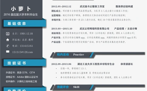 57_26考研复试_考研复试资料合集26_考研复试简历124款_106单页简历模板