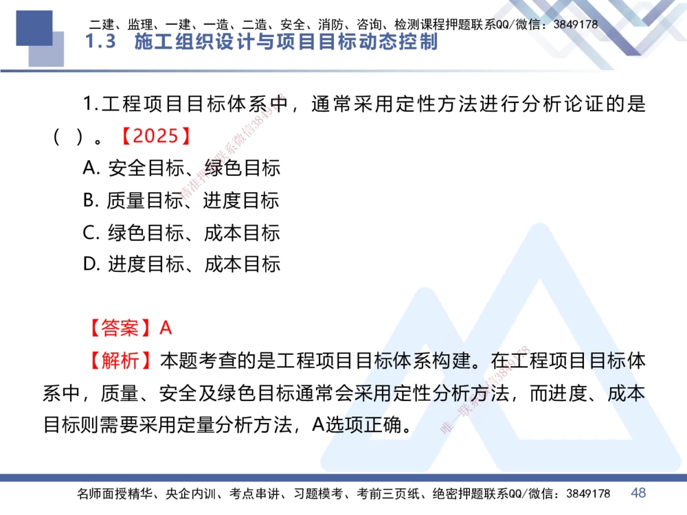 01.2026王晓丹-核心考点精析-管理1_2026年一级建造师_2026年一建管理_2026年一建管理SVIP_2026一建管理SVIP_04-冲刺串讲✿考点强化✿小灶集训_讲义