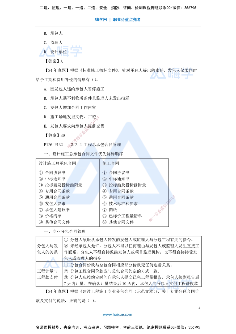 09.2025杨彬-考前拔分速成-第3章（2）3.2工程合同管理_2026年一级建造师_2026年一建管理_2025年一建管理SVIP_04-冲刺串讲✿考点强化✿小灶集训_19-管理《考前拔分速成》杨彬HX_讲义