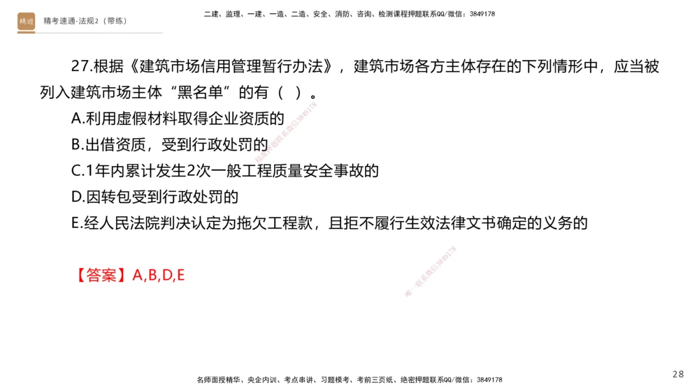 03.2025张峰-精考速通-法规2（带练）_2026年一建法规_2025年一建法规SVIP_03-习题精析✿实战特训✿模考通关_05-法规《精考速通带练》张峰HX_讲义