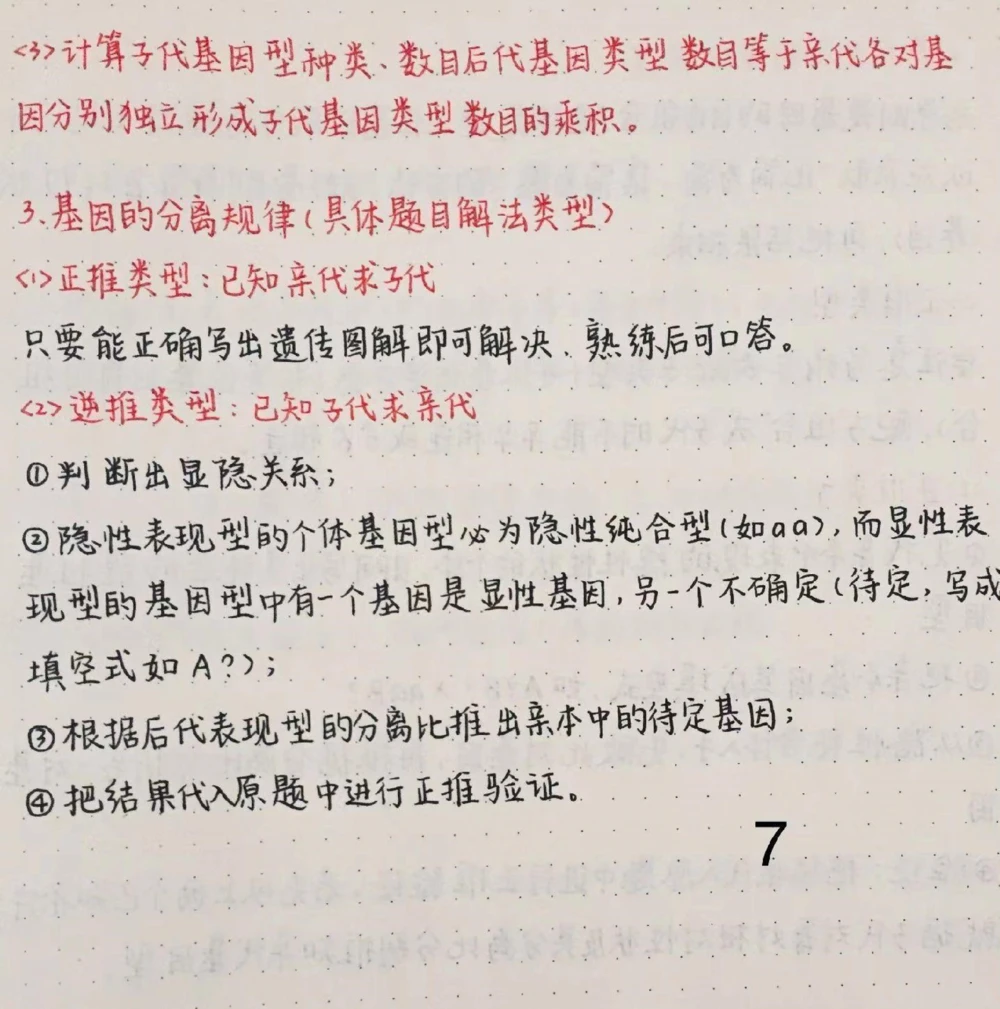 高中生物遗传知识总结，这部分知识比较重要，要牢记#高中生物#生物#每天学习一点点_中小学精品资料(高清可打印)_初中大全集高清资料整理版