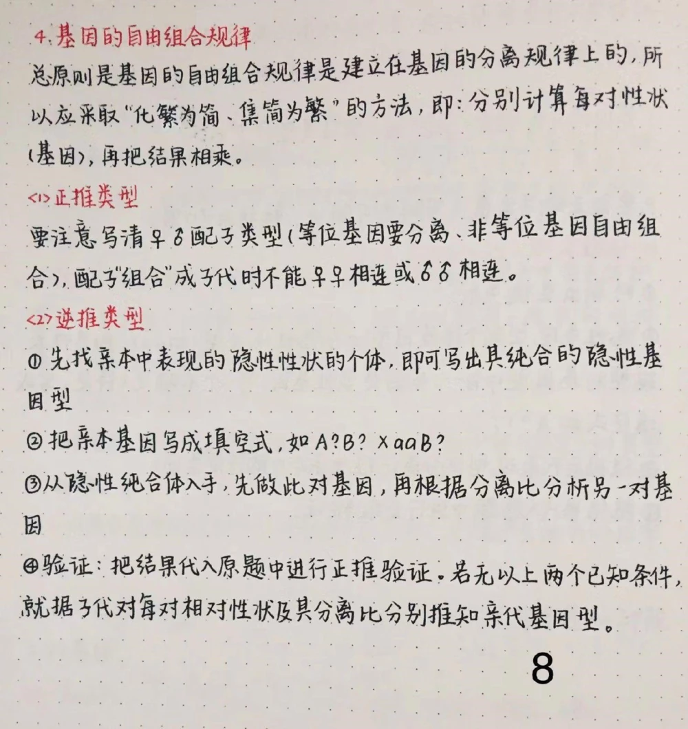 高中生物遗传知识总结，这部分知识比较重要，要牢记#高中生物#生物#每天学习一点点_中小学精品资料(高清可打印)_初中大全集高清资料整理版