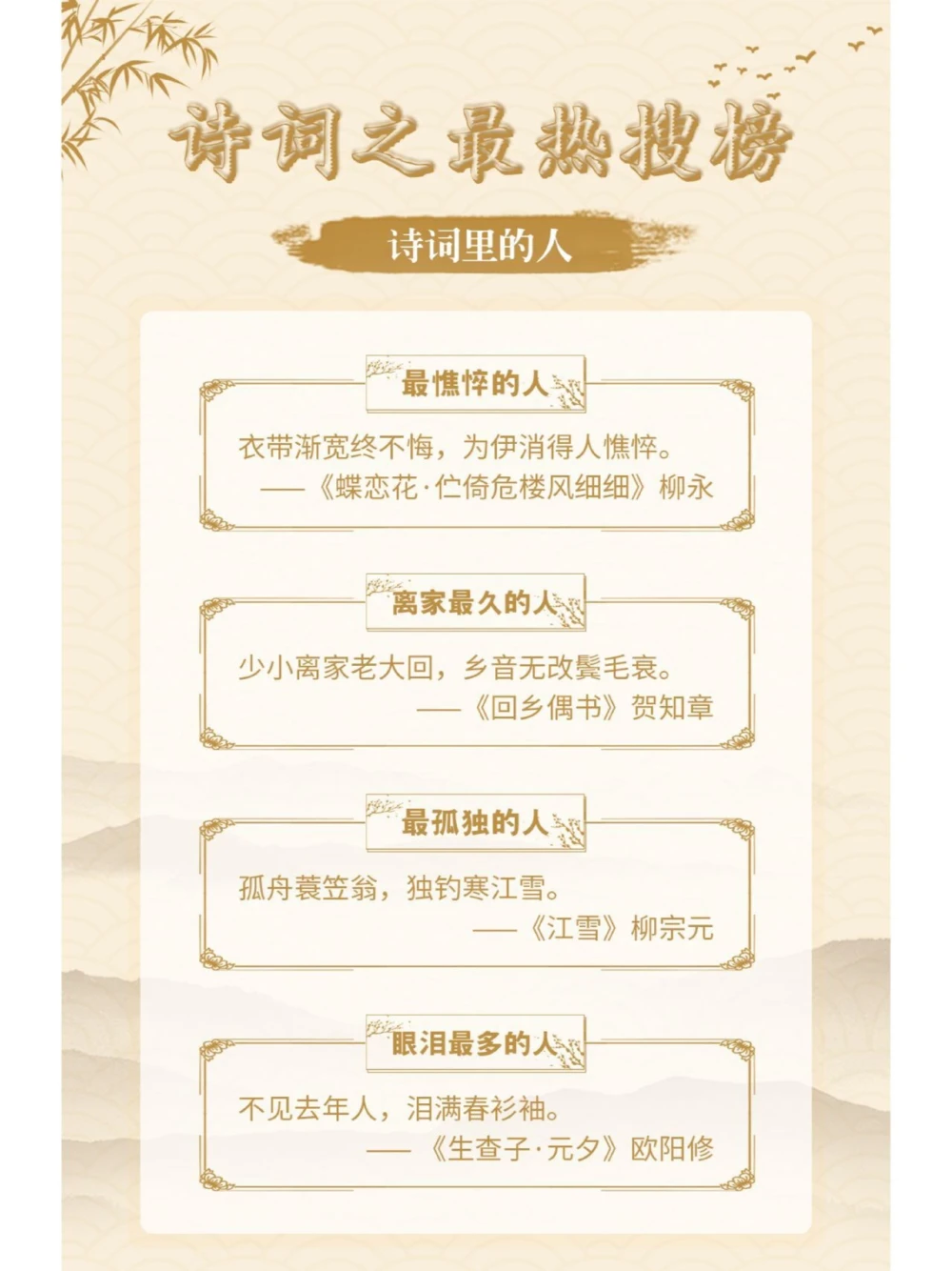 趣味学古诗！诗词之最&ldquo;热搜榜&rdquo;（上）_中小学精品资料(高清可打印)_古诗词大全集281份高清资料整理版