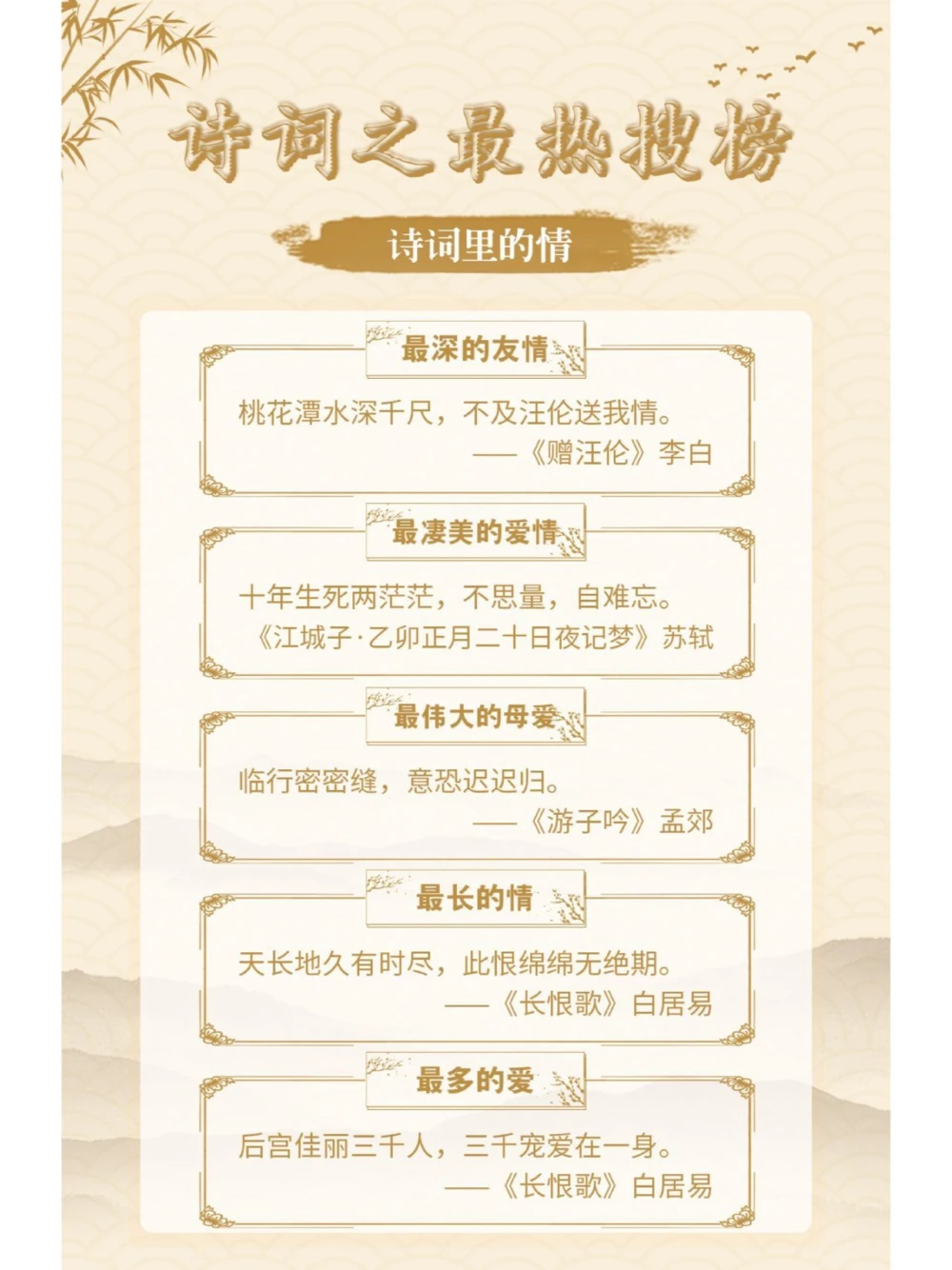 趣味学古诗！诗词之最&ldquo;热搜榜&rdquo;（上）_中小学精品资料(高清可打印)_古诗词大全集281份高清资料整理版