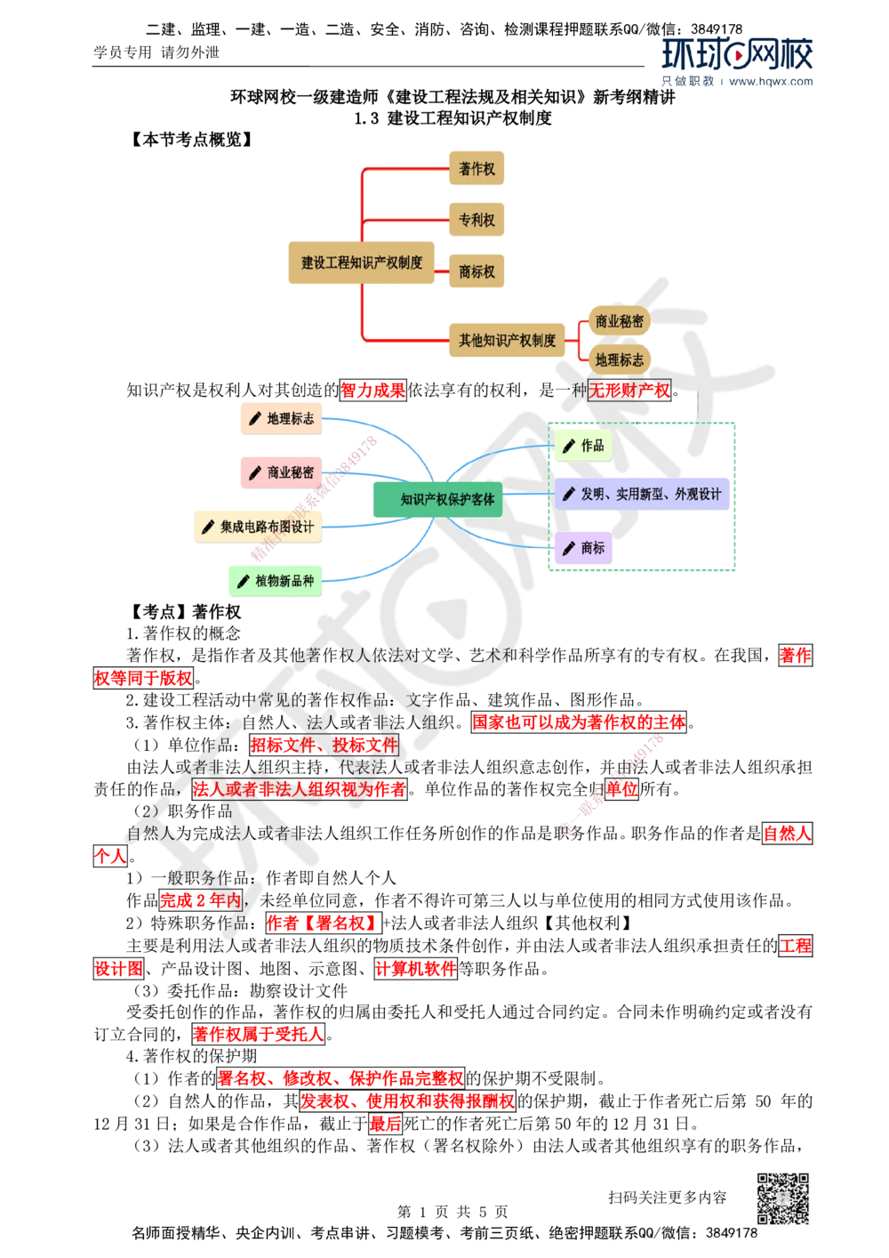 05.第5讲-13建设工程知识产权制度_2026年一建法规_2025年一建法规SVIP_02-基础精讲✿高端面授✿深度强化_21-法规《考点精讲班》王丽雪、安国庆HQ_安国庆