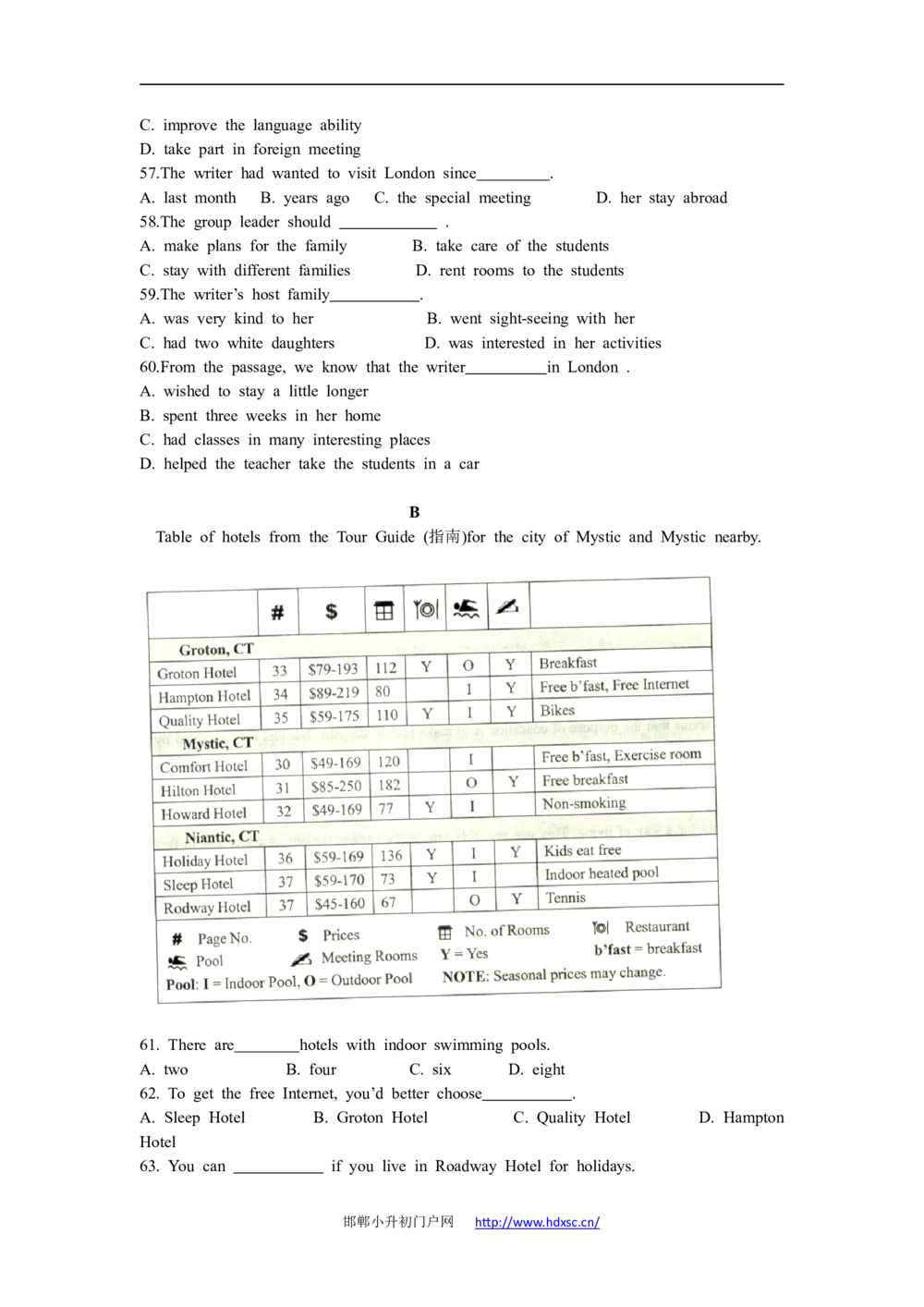 2013年河北省中考英语试题及答案_河北省历年中考真题_3.河北英语（08-25）