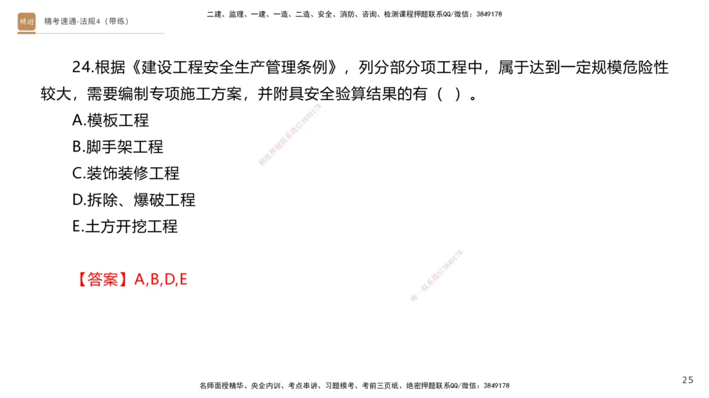 05.2025张峰-精考速通-法规4（带练）_2026年一建法规_2025年一建法规SVIP_03-习题精析✿实战特训✿模考通关_05-法规《精考速通带练》张峰HX_讲义