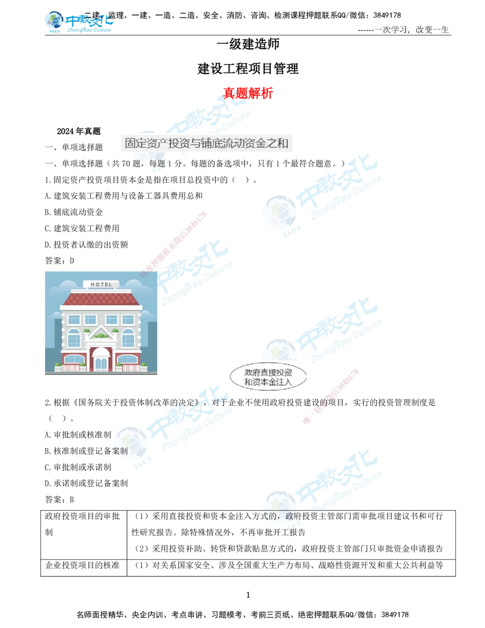 06.一建管理-2024年真题解析-讲义_2026年一级建造师_2026年一建管理_2025年一建管理SVIP_03-习题精析✿实战特训✿模考通关_24-管理《真题解析班》名师ZJ_课程讲义