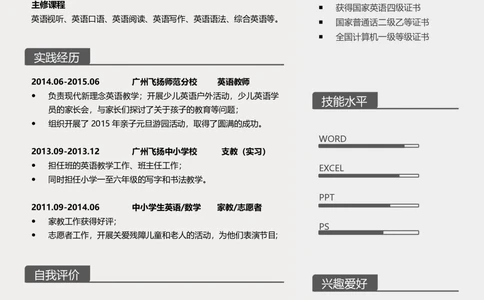 5_26考研复试_考研复试资料合集26_考研复试简历124款_106单页简历模板