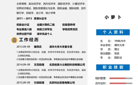 44_26考研复试_考研复试资料合集26_考研复试简历124款_106单页简历模板