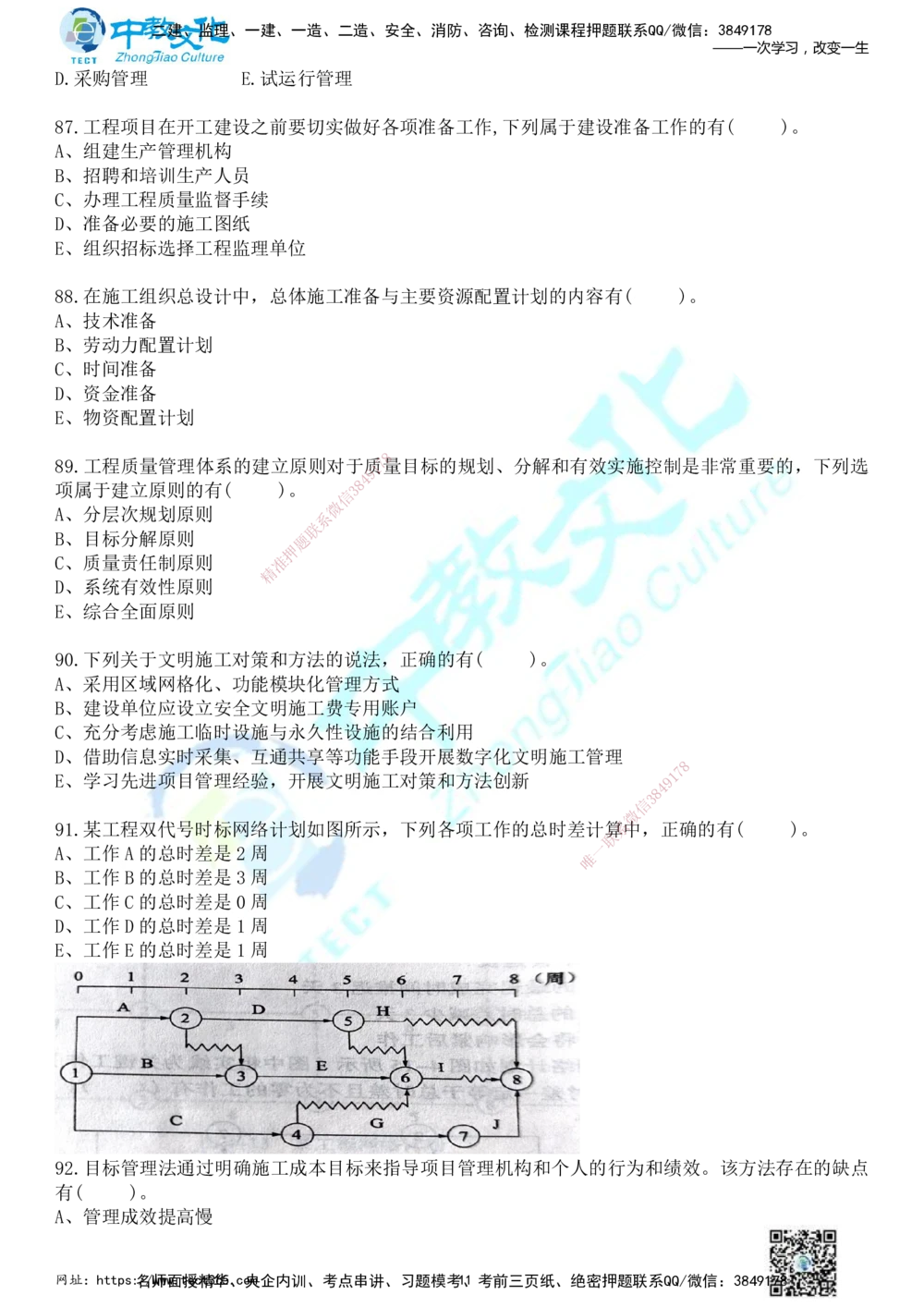 01.2025年一建《管理》冲刺_2026年一级建造师_2026年一建管理_2025年一建管理SVIP_04-冲刺串讲✿考点强化✿小灶集训_23-管理《面授冲刺卷》张天宇ZJ_课程讲义
