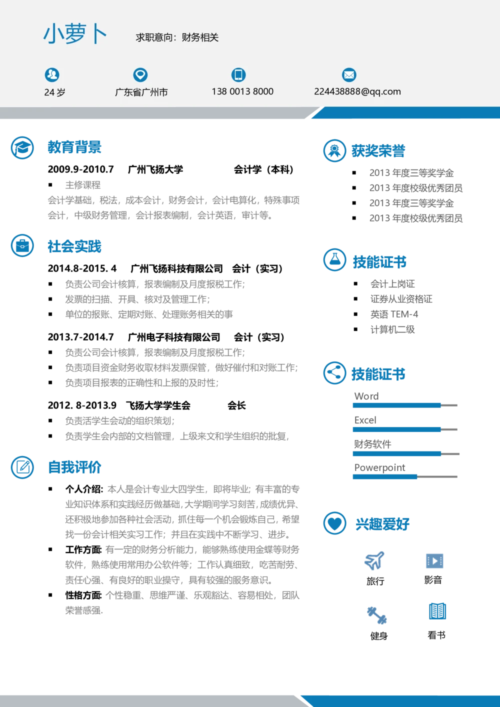 22_26考研复试_10考研复试资料25_2025考研复试简历124款_106单页简历模板