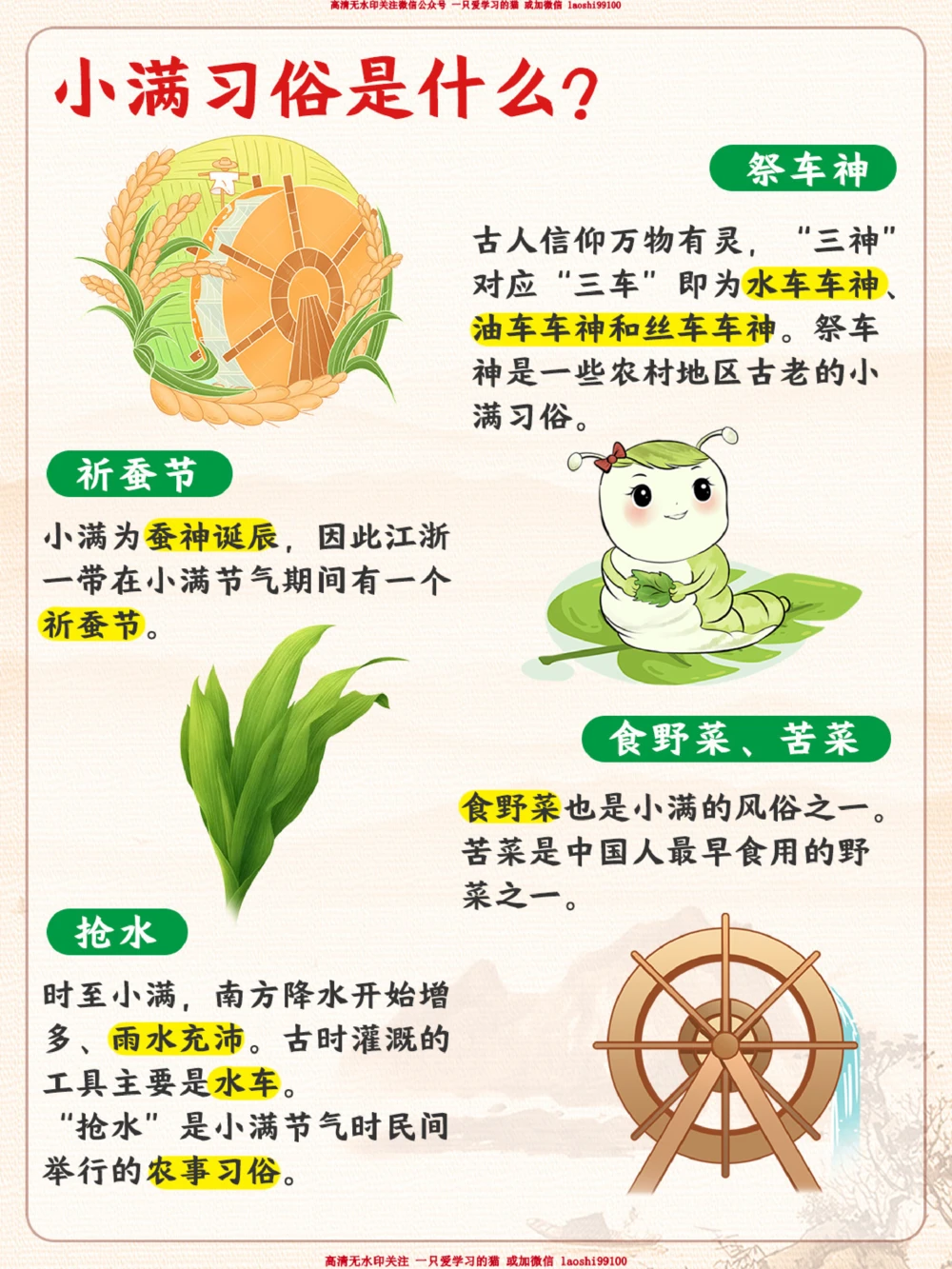 认识二十四节气小满-小满胜万全_2025抖音最火小学全科全年级资料大全集超完整版_小学常识VIP资源禁止外传