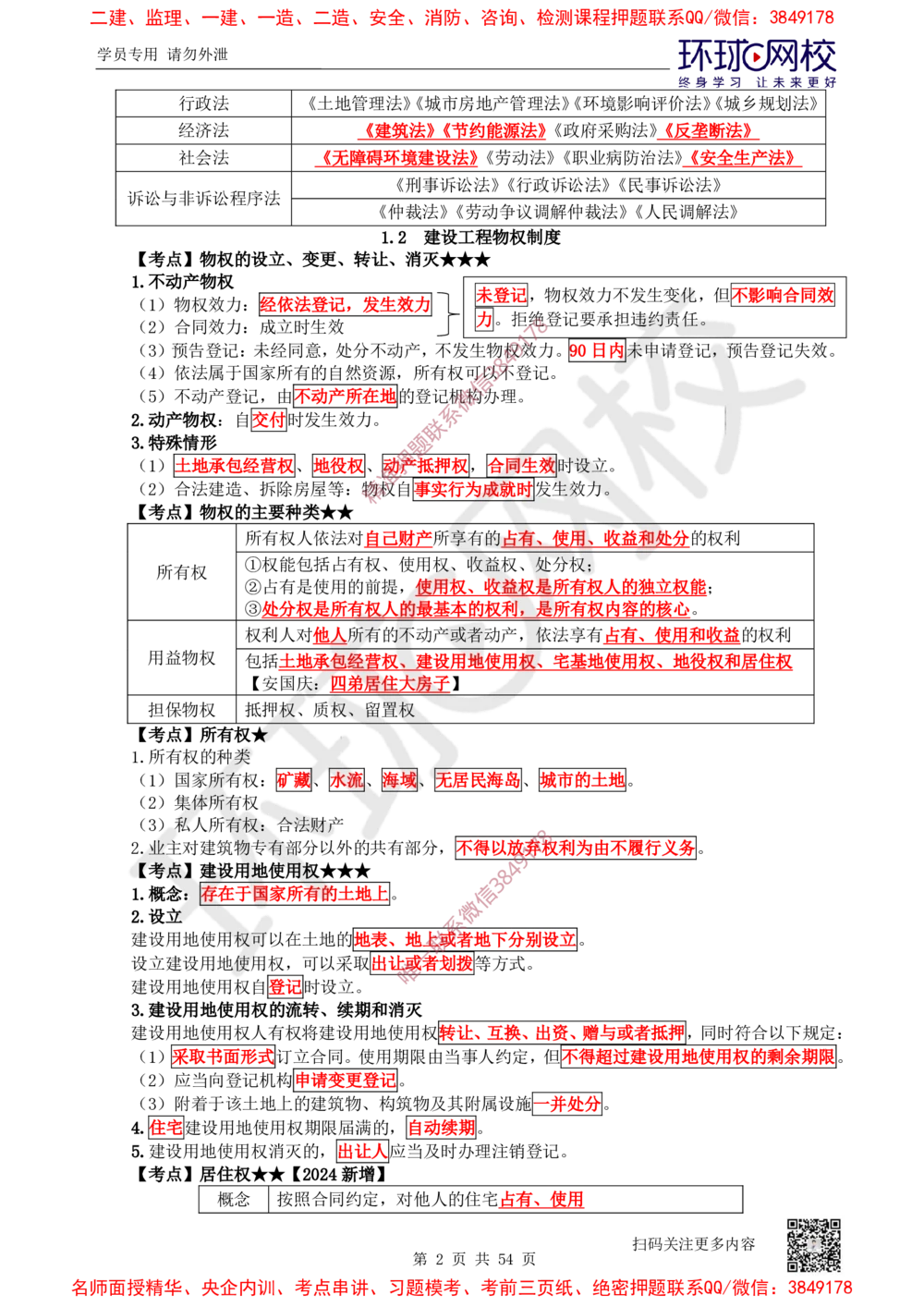 02.2025一建法规直播密训-（全）_2026年一建法规_2025年一建法规SVIP_04-冲刺串讲✿考点强化✿小灶集训_16-法规《直播密训班》安国庆HQ_讲义