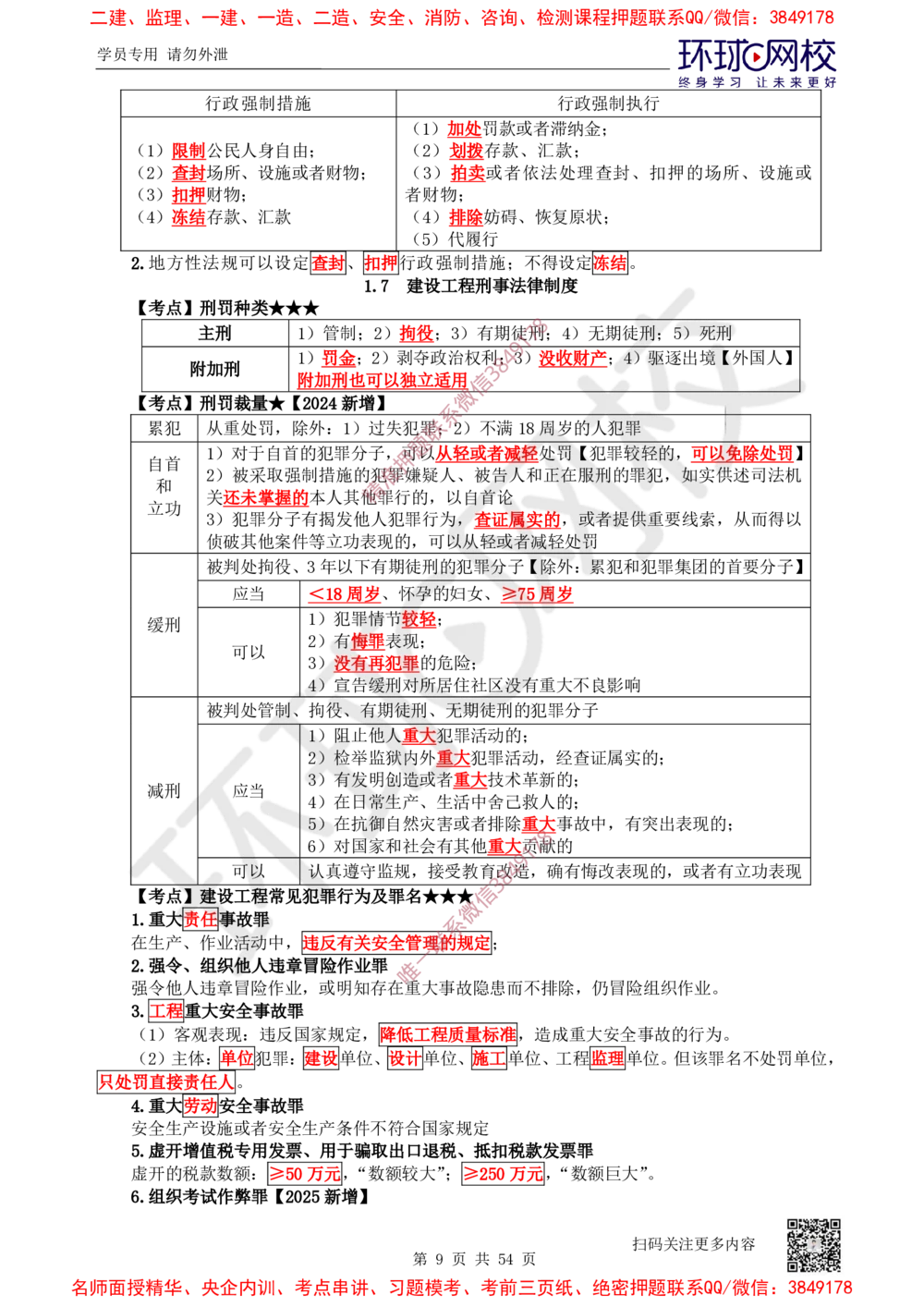 02.2025一建法规直播密训-（全）_2026年一建法规_2025年一建法规SVIP_04-冲刺串讲✿考点强化✿小灶集训_16-法规《直播密训班》安国庆HQ_讲义