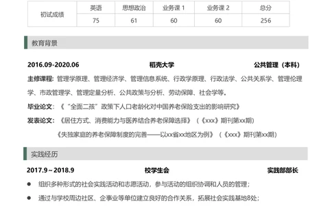 公共管理(2)_26考研复试_考研复试资料合集26_考研复试简历124款_按专业分类
