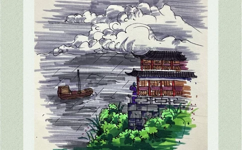 看画猜诗记一次西湖的美丽雨景_中小学精品资料(高清可打印)_古诗词大全集281份高清资料整理版