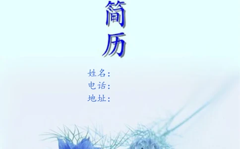 185.冰蓝干花_含封面_含底图_26考研复试_10考研复试资料25_考研经典面试系列（复试技巧调剂指导口语指导自我介绍导师模板）_01.复试联系导师及简历模板_简历模板大全_83