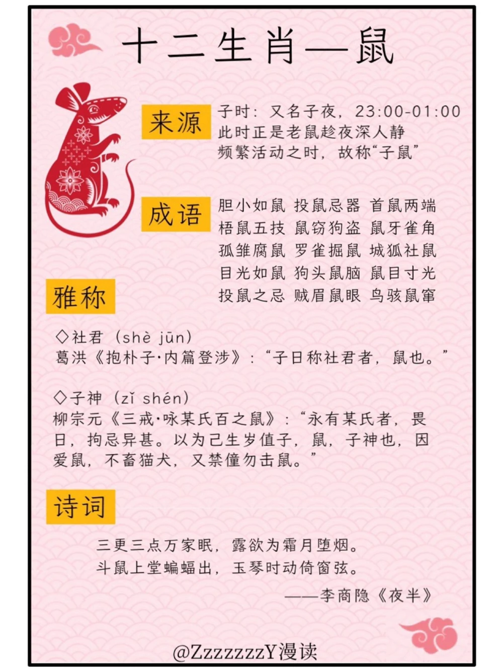 涨知识了｜十二生肖文化图鉴_中小学精品资料(高清可打印)_百科知识大全集312份高清资料整理版