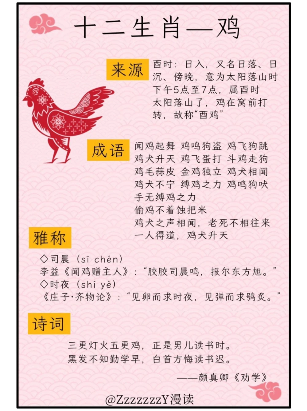 涨知识了｜十二生肖文化图鉴_中小学精品资料(高清可打印)_百科知识大全集312份高清资料整理版